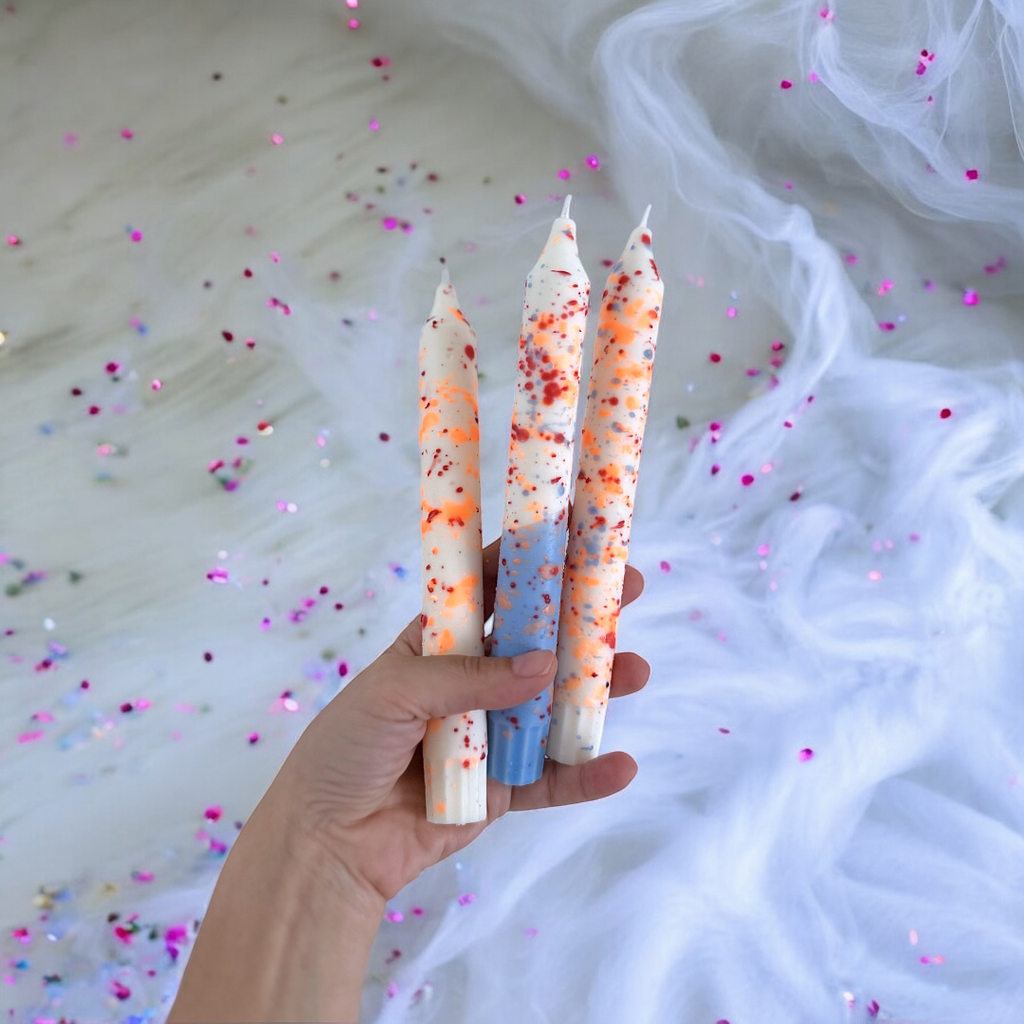 Kit de 3 Velas Giz Confete