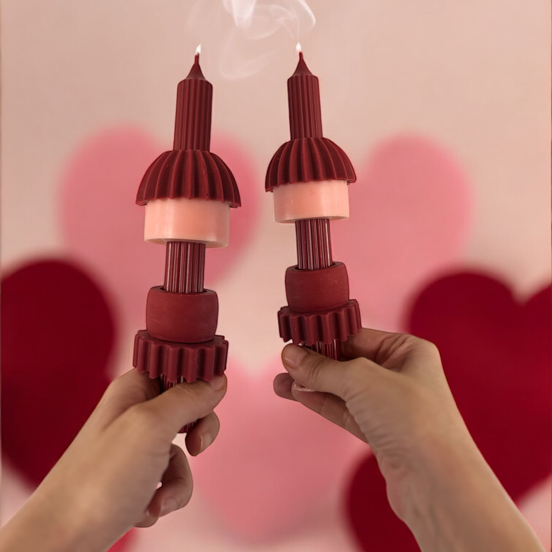Kit 2 Velas Frizie + 4 Anéis em Cera