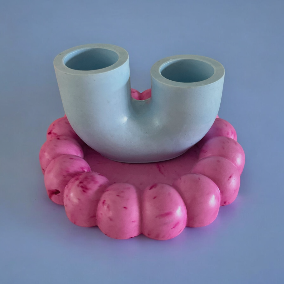 Conjunto de 2 Peças -  Porta-Velas Bubble Pop