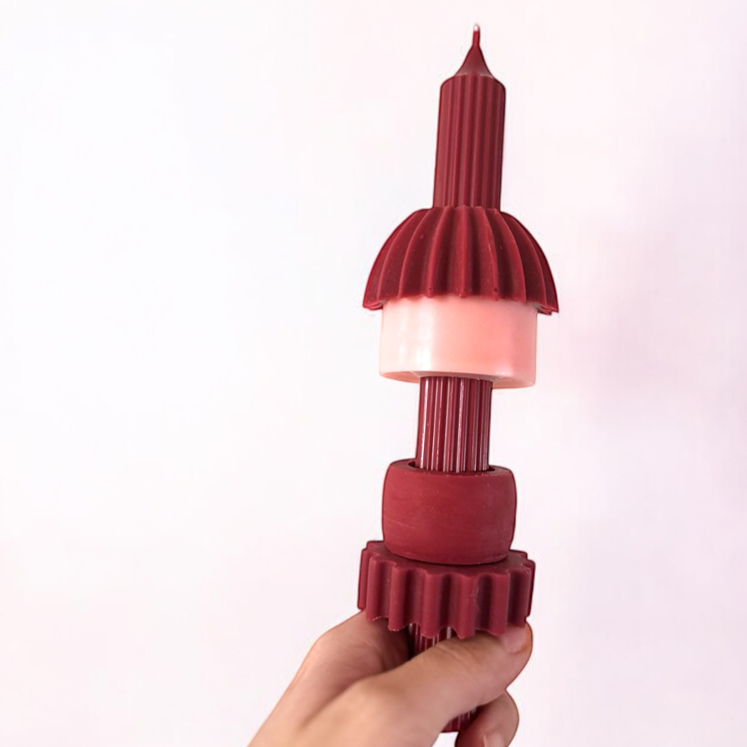 Kit 2 Velas Frizie + 4 Anéis em Cera