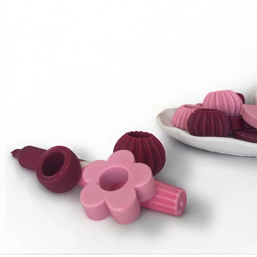 Kit  3 Velas Giz +   9 Anéis em Cera